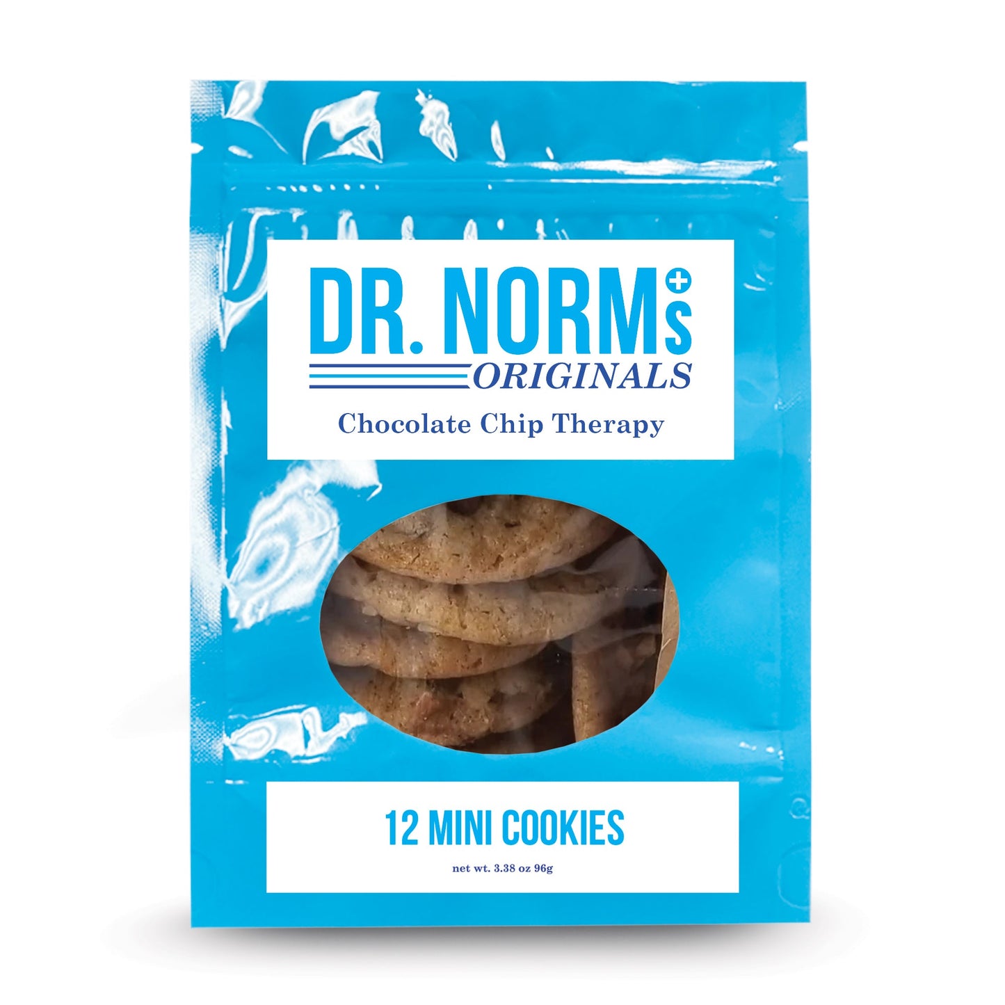 Dr. Norm's Chocolate Chip Cookies package - 12 mini cookies